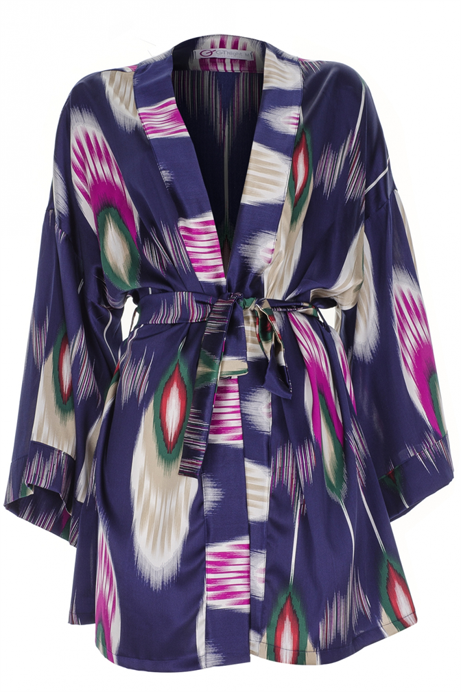 Aurelie İpek Kısa Kimono